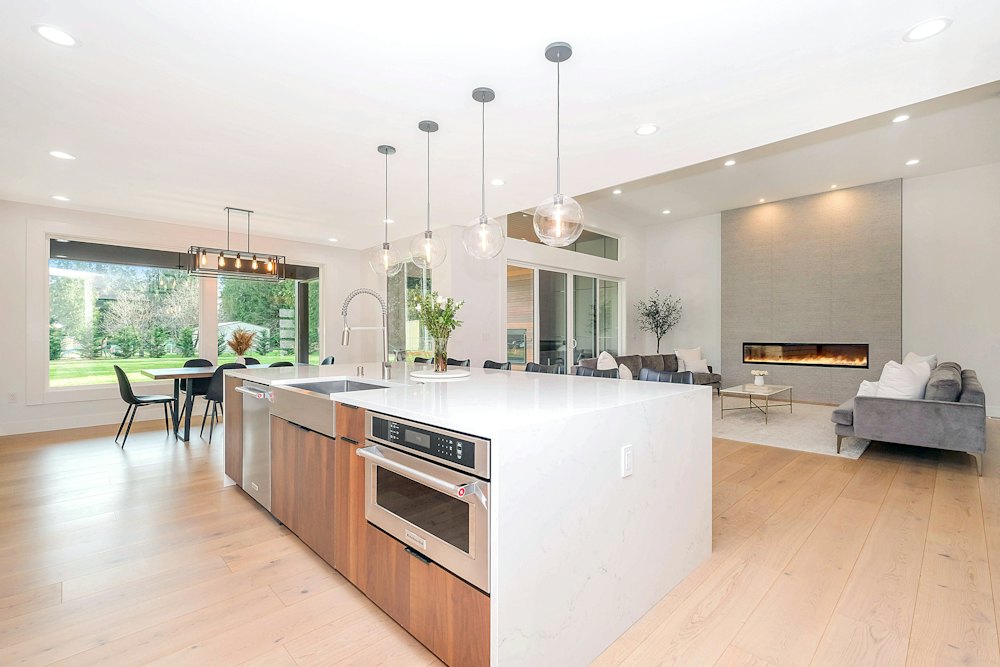 Clean kitchen counter after a visit